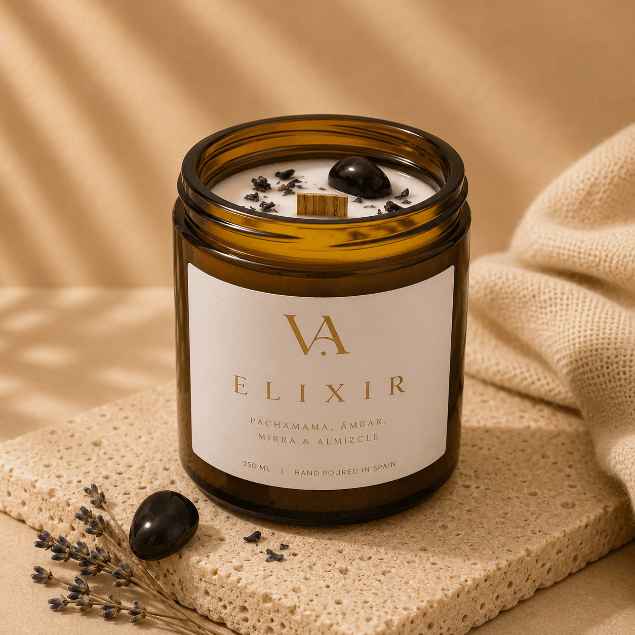 Vela Aromática Elixir — Vela abierta