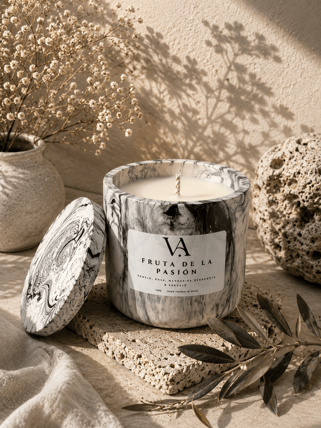 Vela aromática ORIGEN Fruta de la Pasión — Vela abierta