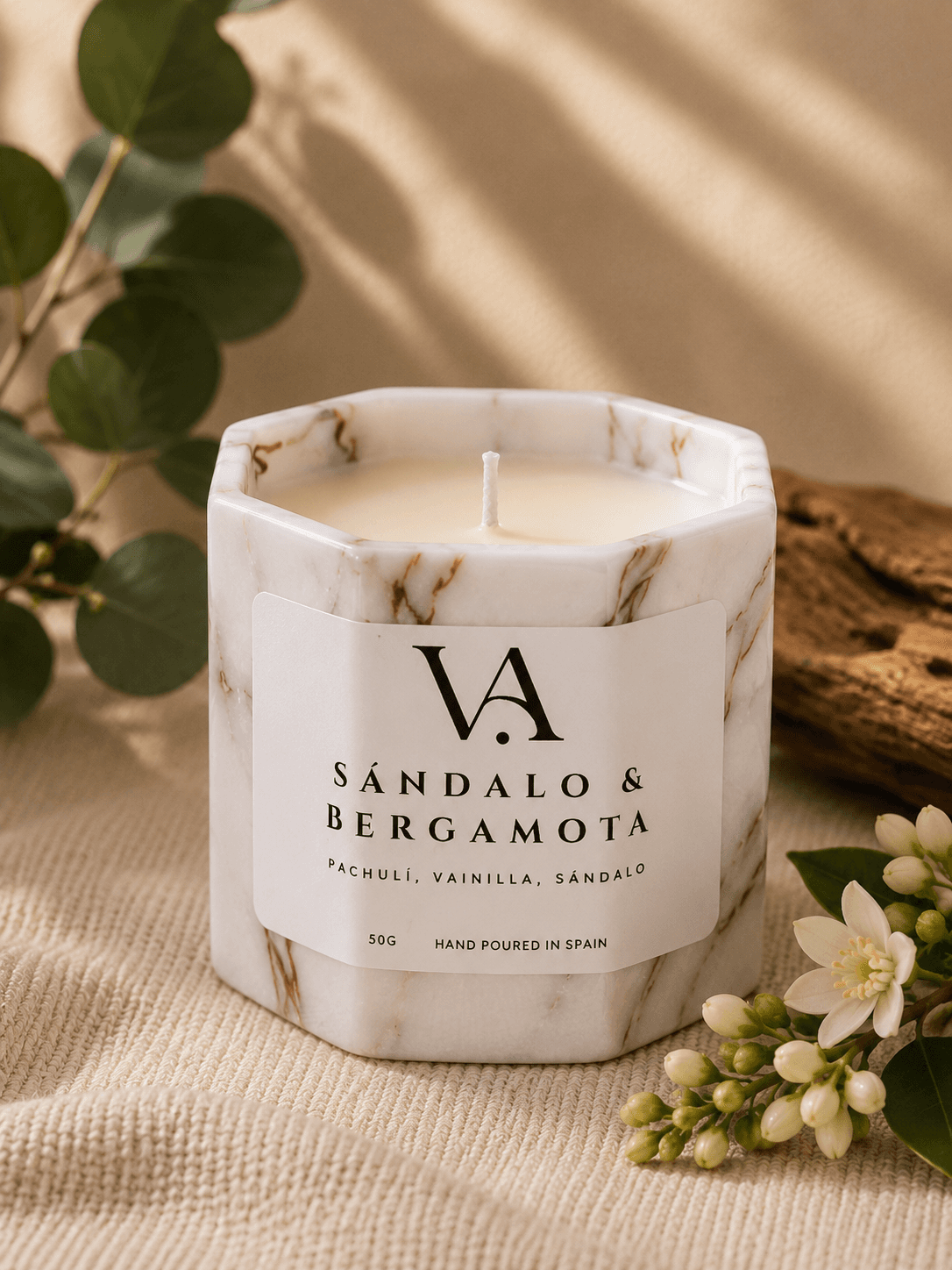 Vela aromática ORIGEN Sándalo & Bergamota — 50ml
