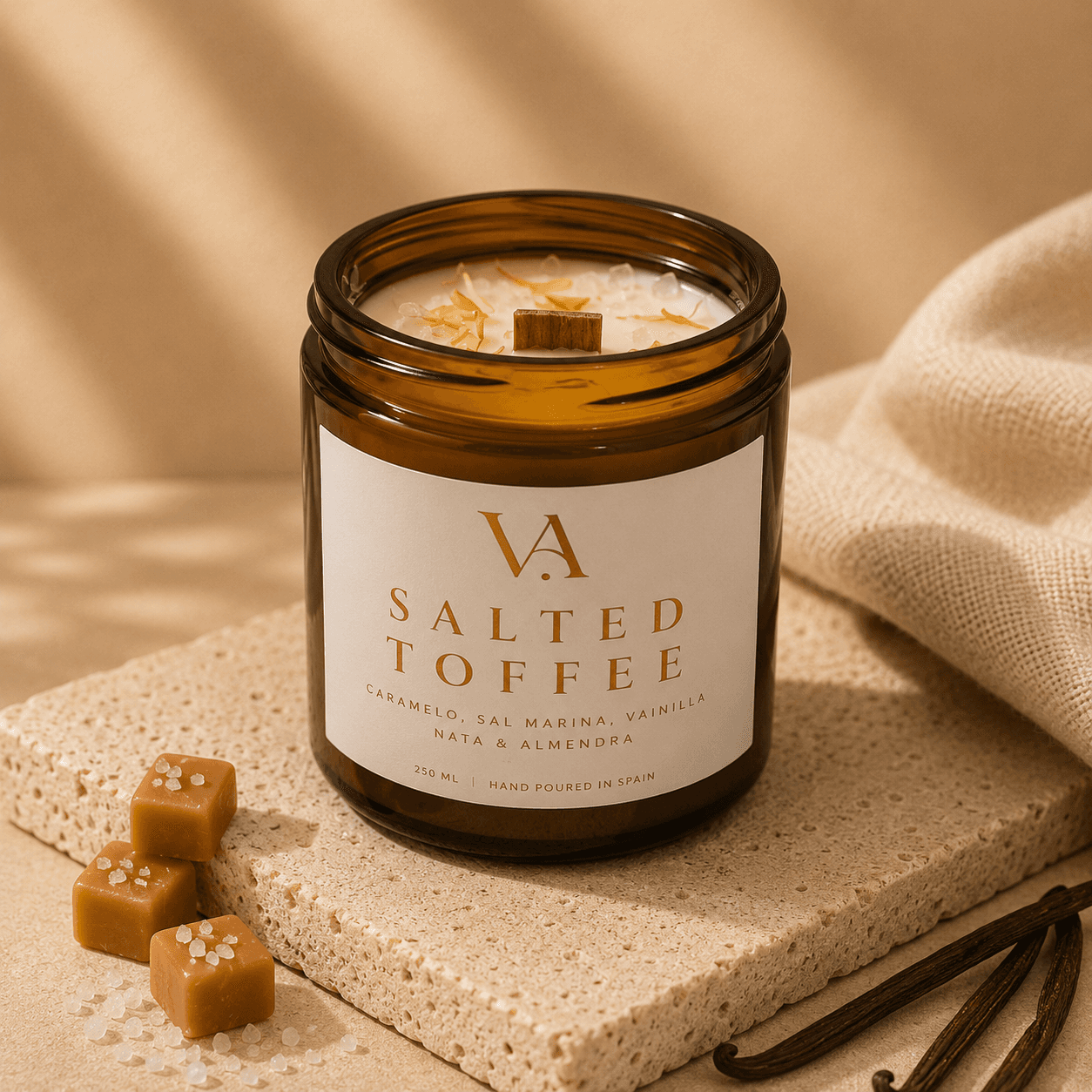Vela Aromatica Salted Toffee — Vela abierta